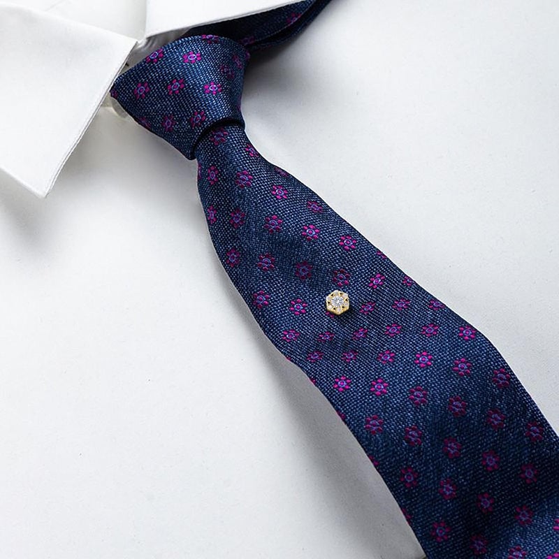HAWSON Tie Pins Tie Tacks for Men,Crystal Tie Pin with Chain,Wedding Business Accessories. - Image 5
